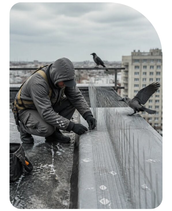 Защита от ворон под ключ в Юбилейном по цене от 5152 р. | Сенат-Юбл